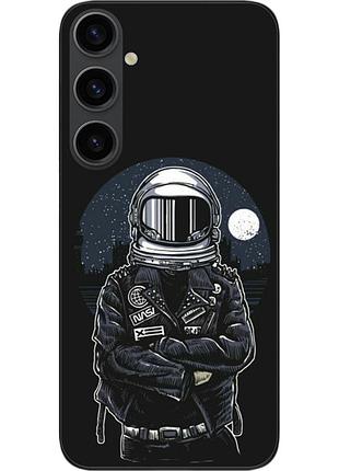 Силиконовый чехол бампер epik для samsung galaxy s25 fe с картинкой космонавт и луна