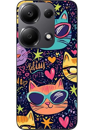 Чехол силиконовый epik для xiaomi redmi note 14s с принтом радужные котята
