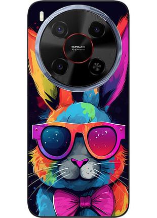 Чехол силиконовый epik для zte nubia v70 max с принтом радужный кролик