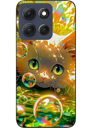 Чехол силиконовый epik для motorola moto g56 5g с картинкой пузырики счастья