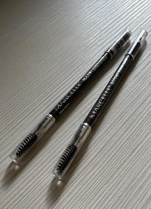 Пудровий олівець для брів із щіточкою marcelle accent eyebrow crayon (відтінок brun tendre)