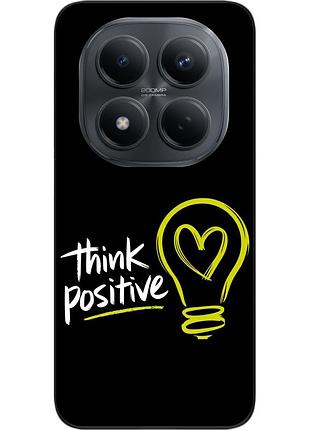 Чехол силиконовый epik для xiaomi redmi note 15 pro 4g с изображением с надписью think positive