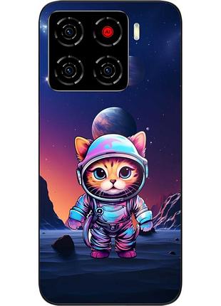 Чехол силиконовый epik для zte blade a56 с принтом кот-астронавт