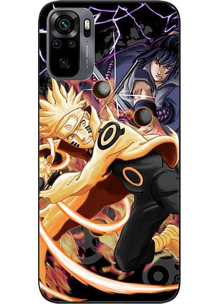 Силиконовый чехол epik для xiaomi redmi note 10 с картинкой наруто и саске