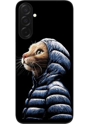 Бампер силиконовый чехол epik для samsung galaxy a57 с принтом кот в куртке