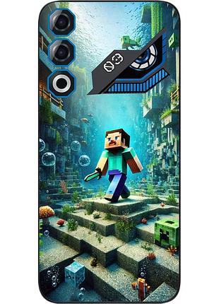 Силіконовий чохол epik для zte nubia neo 3 gt 5g з принтом підводна пригода minecraft