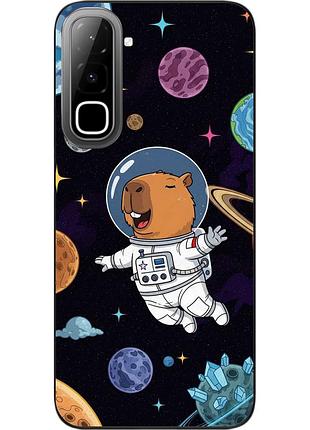 Силиконовый чехол epik для infinix hot 70 (x6895) с картинкой капибара космонавт