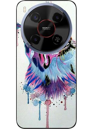 Силиконовый чехол epik для zte nubia v70 max с принтом рысь акварель