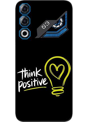 Чехол силиконовый epik для zte nubia neo 3 gt 5g с изображением с надписью think positive