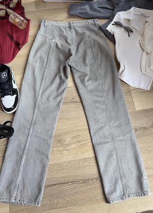 Джинси zara прямі сірі 5