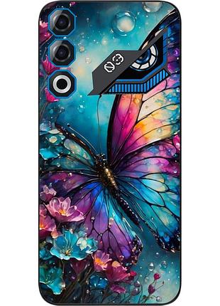 Чехол силиконовый epik для zte nubia neo 3 gt 5g с изображением радужная бабочка