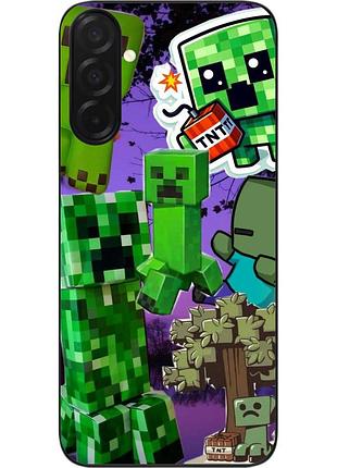 Чехол силиконовый epik для samsung galaxy a27 5g с принтом minecraft зеленая угроза