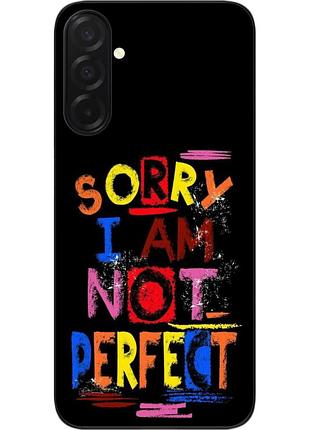 Чехол силиконовый epik для samsung galaxy a37 с изображением с надписью sorry i’m not perfect