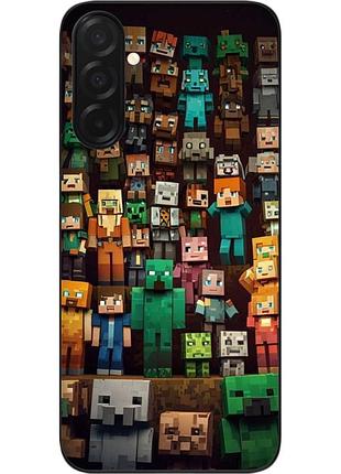 Чохол силіконовий epik для samsung galaxy a37 з принтом minecraft світ блоків