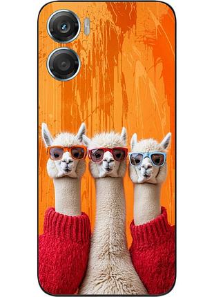 Силиконовый чехол epik для motorola g06 с принтом стильные ламы