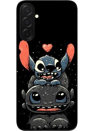 Силиконовый чехол бампер epik для samsung galaxy a57 с принтом беззубик и стич
