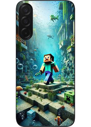 Силиконовый чехол epik для samsung galaxy a57 с принтом подводное приключение minecraft