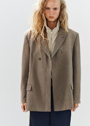 Блейзер жіночий оверсайз в клітинку zara new