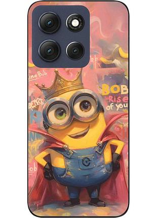 Чехол силиконовый epik для motorola g86 5g с принтом король боб