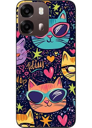 Чехол силиконовый epik для oppo a6s с принтом радужные котята
