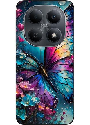 Чехол силиконовый epik для xiaomi redmi note 15 4g / 5g с изображением радужная бабочка