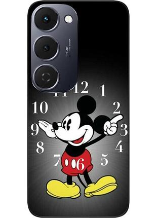 Чохол силіконовий epik для tecno spark 40 pro plus (km7) з зображенням міккі маус та годинник