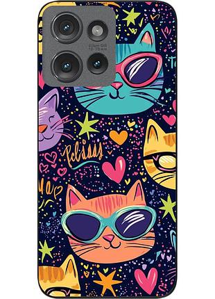 Чохол силіконовий epik для motorola edge 50 з принтом райдужні кошенята