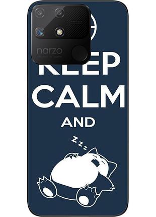 Чехол силиконовый epik для realme narzo 50a с картинкой спящий кот