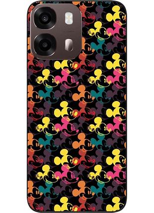 Чехол силиконовый epik для oppo a6s с изображением цветной паттерн с микки маусом