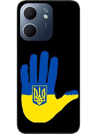 Силиконовый чехол epik для oppo a5x с принтом рука с гербом