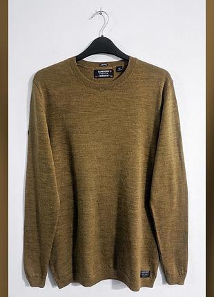 Свитер шерстяной superdry premium merino crew spirit of japan