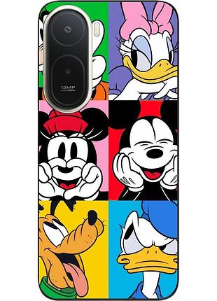 Чехол силиконовый epik для xiaomi poco c81 pro с изображением микки и друзья яркие эмоции