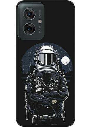Силиконовый чехол бампер epik для motorola moto g55 5g с картинкой космонавт и луна