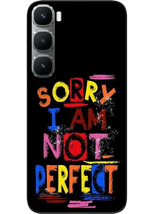 Чехол силиконовый epik для infinix hot 60 pro plus (x6886) с изображением с надписью sorry i’m not perfect
