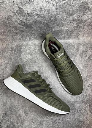 Кросівки  оригінальні adidas runfalcon / легкі дихаючі чоловічі кросівки хакі