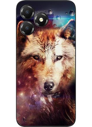 Силіконовий чохол epik для zte blade a36 з принтом космічний вовк