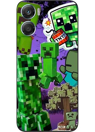 Чохол силіконовий epik для motorola g06 з принтом minecraft зелена загроза