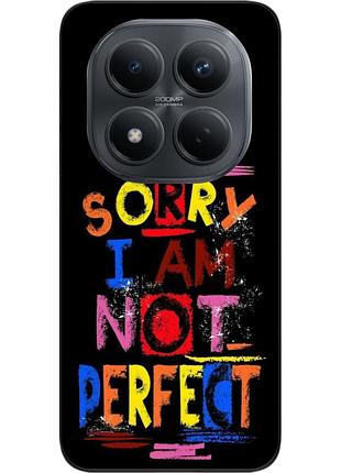 Чехол силиконовый epik для xiaomi redmi note 15 pro 4g с изображением с надписью sorry i’m not perfect