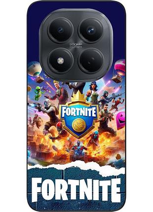 Силиконовый чехол epik для xiaomi redmi note 15 pro 5g с принтом битва за остров fortnite