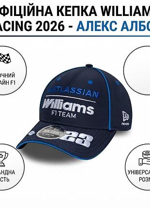 Бейсболка гоночна formula 1 williams racing alex albon 23 new era 9forty