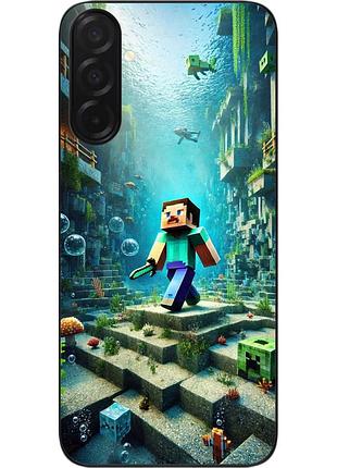 Силиконовый чехол epik для samsung galaxy a27 5g с принтом подводное приключение minecraft