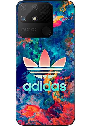 Силіконовий чохол epik для realme narzo 50a з картинкою адідас