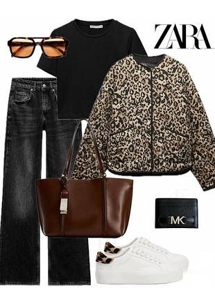 Бестселер!  нова дуже красива та практична леопардова куртка zara/зара. іспанія.
