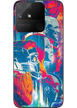 Силиконовый чехол epik для realme narzo 50a с картинкой стражи галактики арт