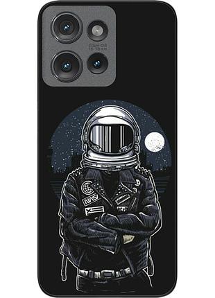Силиконовый чехол бампер epik для motorola edge 50 с картинкой космонавт и луна