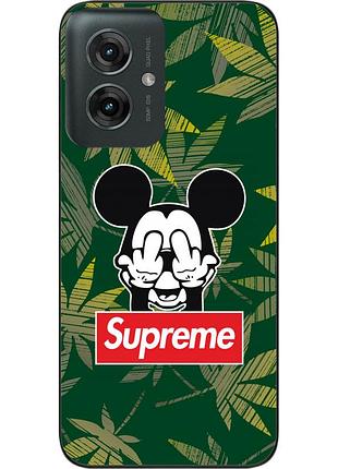 Силиконовый чехол epik для motorola moto g55 5g с картинкой микки supreme