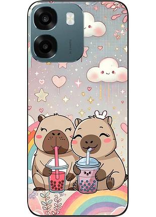 Чехол силиконовый epik для oppo a6 с принтом сладкая парочка