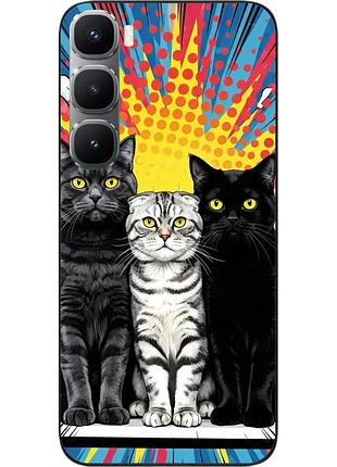 Силиконовый чехол epik для infinix hot 60 pro plus (x6886) с изображением три кота pop art