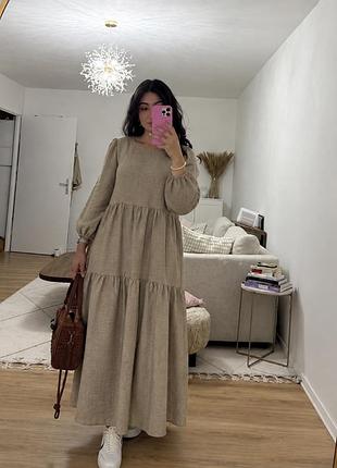 Ярусное платье из котона 48-52 2