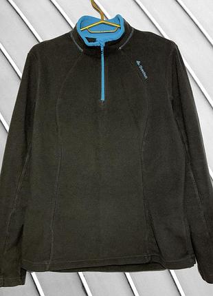 Женская серая флисовая кофта quechua l 40 42 46 48 кечуа спортивная флиска на молнии 1/4 zip серая кофта quechua l 48